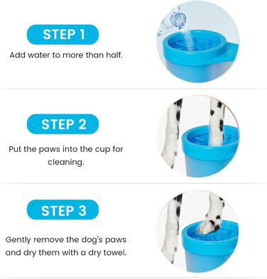 Очисник лап для собак DAGGEW з м'якої силіконової щітки, портативний, для дому та вулиці