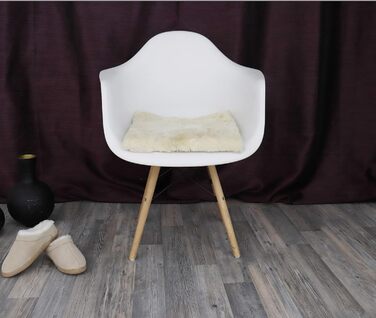 Крісло-подушка з натуральної овечої вовни мериноса Reissner | 40x40 см | Гобі | для авто, крісла, візка, кота