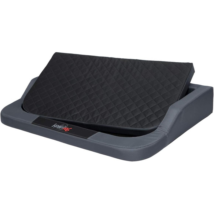 Ортопедичне собаче ліжко MEDICO Standard для собак маленьких, середніх та великих порід (75 x 50 см, сірий з чорним)