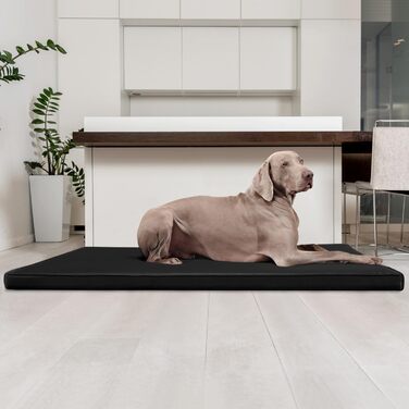 Ортопедичний лежак для собак Tierlando® Carlos Ortho-Medic, штучна шкіра, розмір XXL (150x100 см), чорний