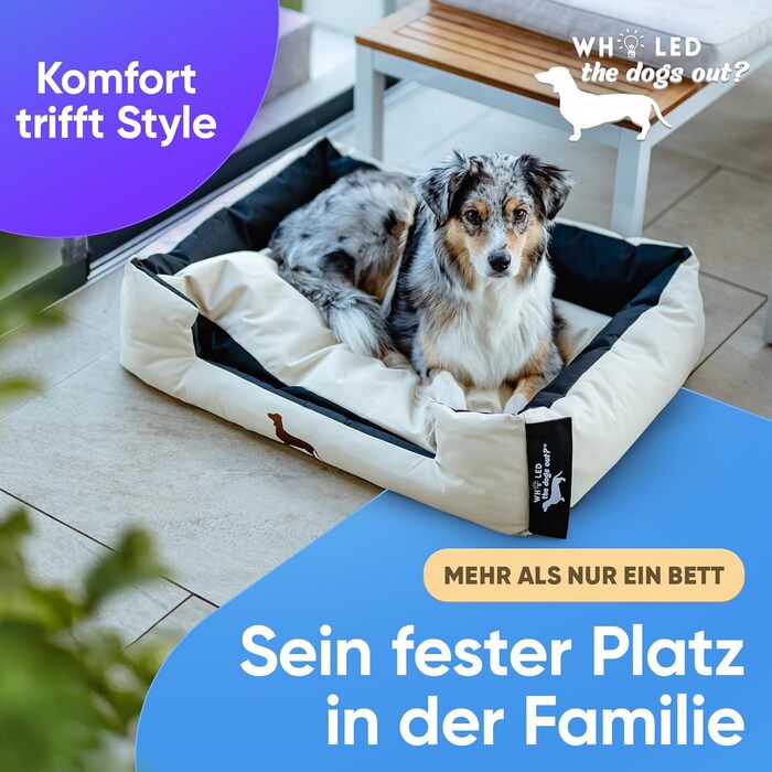 Ліжко для собак - міцне, для великих та маленьких собак, цуценят та літніх тварин. Зручне, м'яке, різних кольорів (M, пісочний)