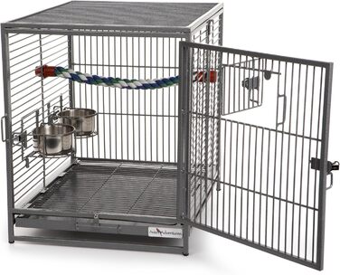 Клітка-переноска для птахів Midwest Homes for Pets Poquito, 48 x 39,5 x 60 см, з жердками та годівницями з нержавіючої сталі