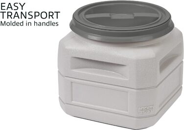 Контейнер для корму для собак та котів Mighty Tuff, 10.9 кг, з кришкою та ручками, BPA-free, Made in USA, 24 lbs