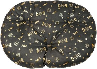 М'який лежак для собак та котів овальної форми (60x40 см) - коричневий, миється, для переносок та ліжок