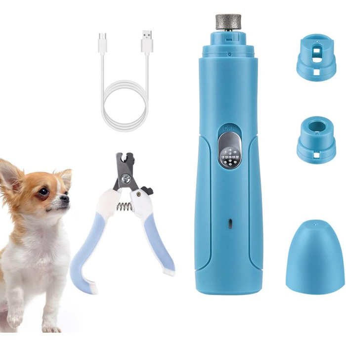 Триммер для когтів Supvox Krallenschneider – безпечний догляд за когтями собак та котів. ABS-матеріал, білий (блакитний)