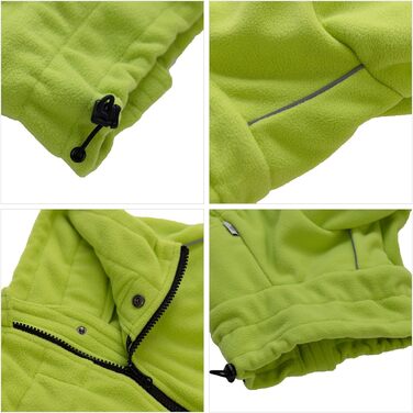 Зимовий теплий одяг для собак, тепла куртка для собак, флісовий одяг для собак з блискавкою, одяг для собак на вулицю Green XXL