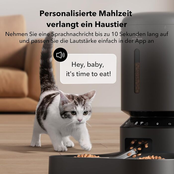 Автоматична годівниця для собак PETLIBRO 5G Wi-Fi 5 л чорна