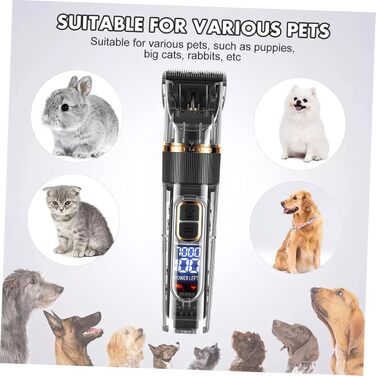 Машинка для стрижки тварин Happyyami: бездротова, тиха, з LED-дисплеєм та насадкою для собак та котів