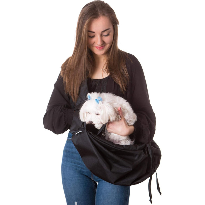 Травельник для собак та котів PillowPrim: зручний переносник для домашніх тварин на плечі (чорний)