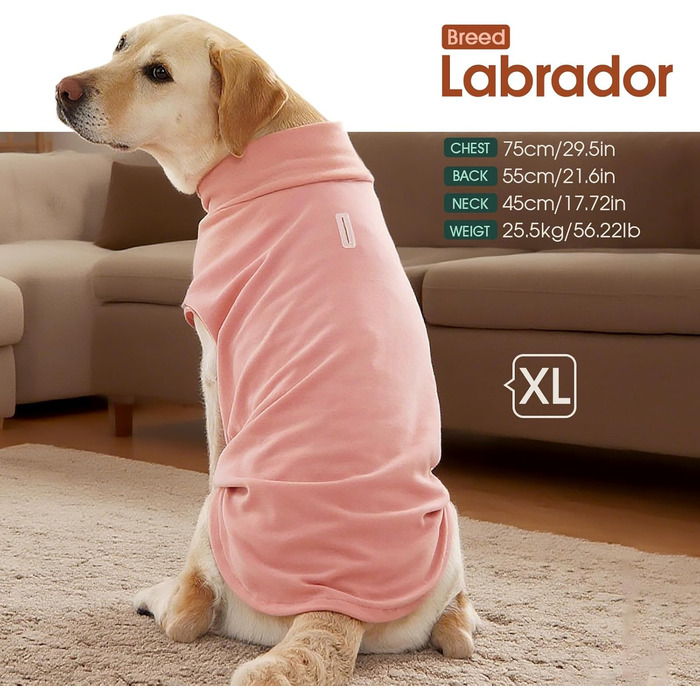 Теплий пуховик для собак Kuoser, флісова жилетка для собак східного типу, для середніх собак (M, Рожевий)