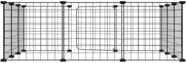 Клітка для тварин vidaXL з дверцятами, 12 шт., чорна, 35x35 см, сталева, для дрібних тварин