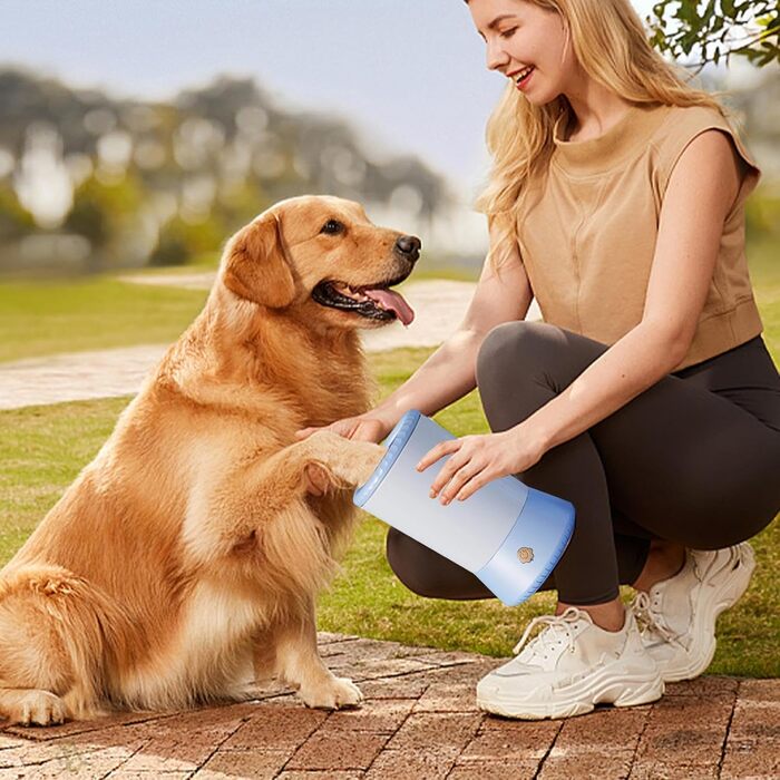 Автоматичний мийник лап для собак та інших домашніх тварин USB, білий/рожевий (блакитний)