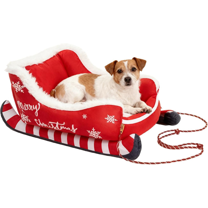 Тепле ліжко-гніздечко для собак та котів, 50/65/81 см, м'яке ліжко-гніздо для цуценят, тепле ліжко на Різдво, антиковзаюча поверхня