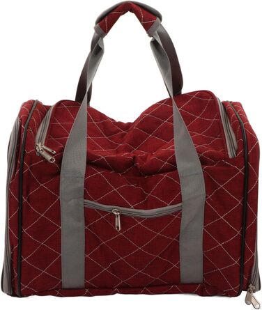 Транспортна переноска для собак та котів, складана, дихаюча, м'яка переноска з плечовим ремінцем (Бургунді)