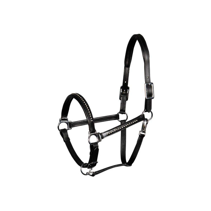 Голова повідок Harry's Horse Finesse Crystal, шкіряний, чорний, розмір коб