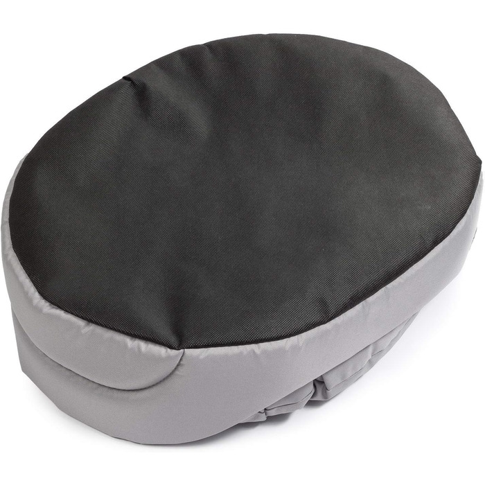 Крісло-лежанка для собак та котів | Овальне ліжко для маленьких собак та котів | Міцне ліжко з подушкою | Корзина для собак | Поліестер, можна прати | Розмір M (54x47 см), сірий колір