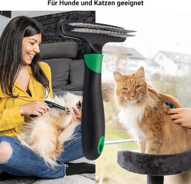 Набір для грумінгу тварин: щітка та гребінець для котів та собак - для догляду за шерстю та обрізання кігтів. Підходить для довгошерстих та короткошерстих порід. В комплекті: щітка та гребінець.