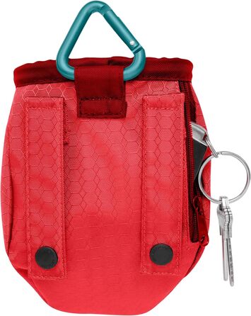 Сумка для тренування собак Kurgo Keksbeutel, червона, з кліпсою та карабіном