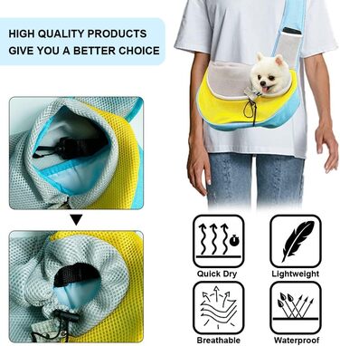 Переносна сумка-переноска для собак, котів, цуценят FeimaX Roa (L, блакитна)