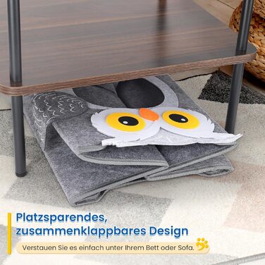 Двоповерховий будиночок для котів Dripex з фетру з подушкою, 30 x 35 x 35 см (Сова)