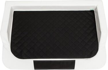 Ортопедичний лежак для собак MEDICO Lux ÖKOLEINEN, 75x50x15 см - лежанка для маленьких, середніх та великих собак, водонепроникна, ергономічна, білий з чорним