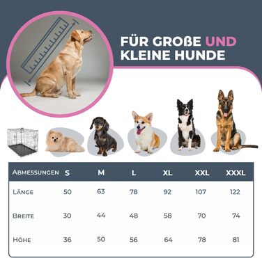 MaxxPet Клітка для собак 92x58x64 см, металева, складна, двоє дверей, чорна – транспортна клітка для авто і дому, для собак і котів