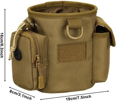 Сумка для тренування собак DONGKER, водонепроникна, з 2 кишенями, бежева