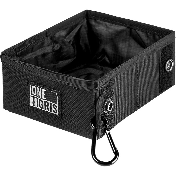 Складаний миска для собак OneTigri 0,9 л | Миска для подорожей, тренувань та активного відпочинку | Багаторазова упаковка