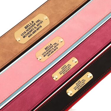 Нашийник для собак PET ARTIST з міцної PU шкіри, середнього та великого розміру, з можливістю гравіювання імені, надійна металева застібка, підходить для пітбулів та великих собак, L (XL: обхват шиї 48-58 см, ширина 5 см, рожевий)