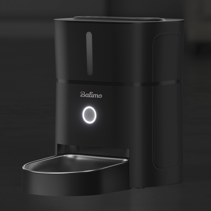 Автоматична годівниця Balimo для котів та собак з нічним підсвічуванням, чорна, 3 л