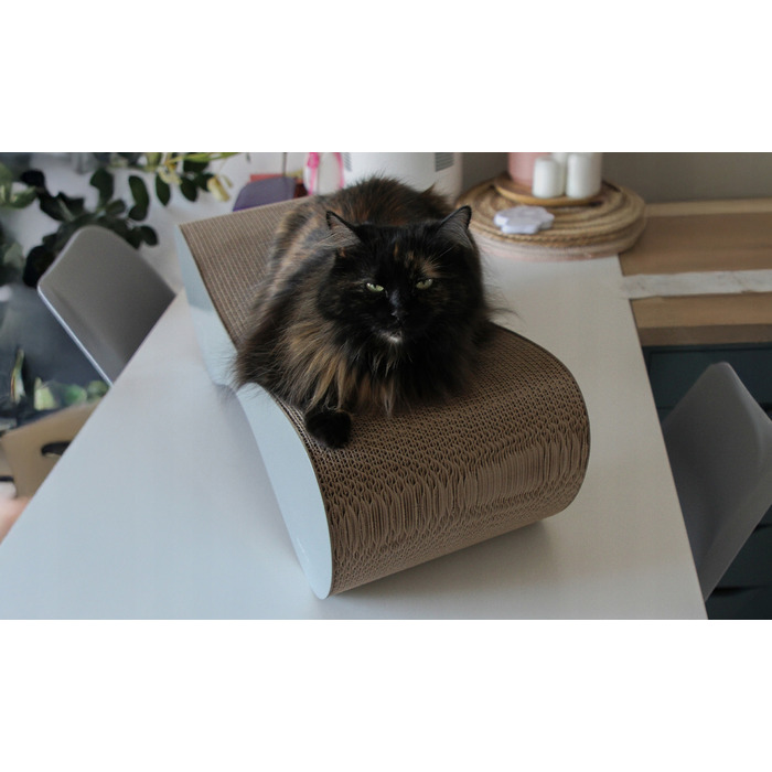Картонна кігтеточка HomeCatty сіра, до 60 см