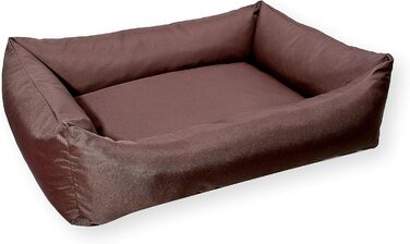 Водонепроникне ліжко для собак 4L Textil Koko великих порід, корзина для собак, знімний та пральний чохол, коричневий (100x80 см)