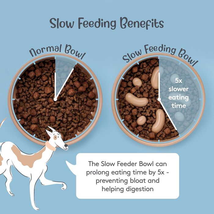 Миска для собак Mason Cash Cane Keramik для повільного годування, кераміка, підвищені борозни, для здорового травлення, довговічна, придатна для миття в посудомийній машині, для собак маленьких, середніх та великих порід