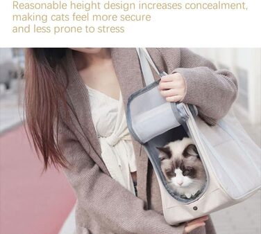 Сумка для тварин Bebeibon на одне плече, велика, світло-бежева