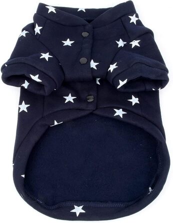 Теплий зимовий пуловер з зірковим малюнком для собак середніх та великих порід, SMALLLEE_LUCKY_STORE, блакитний (3XL)