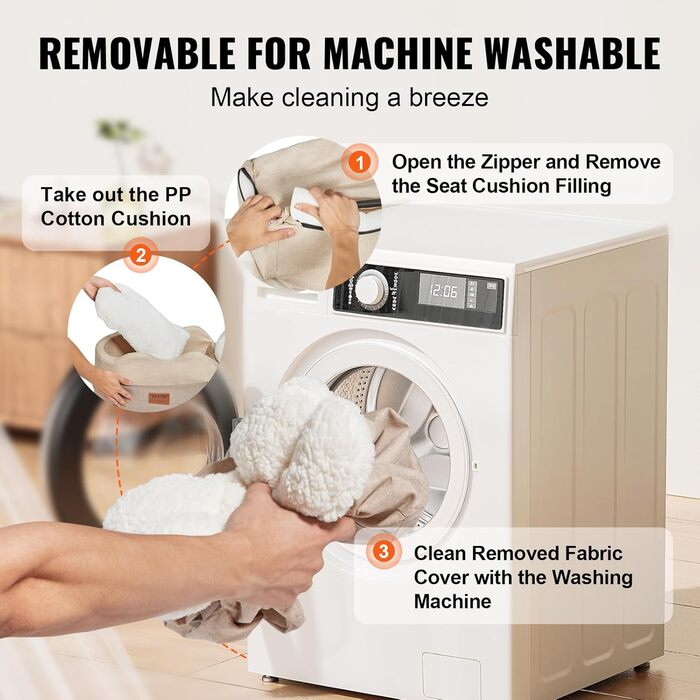 Автомобільне ліжко для собак VEVOR, водовідштовхувальне, з ручками та кишенею, безпечний поводок, наповнювач PP-бавовна (Світло-коричневе, Extra Small)