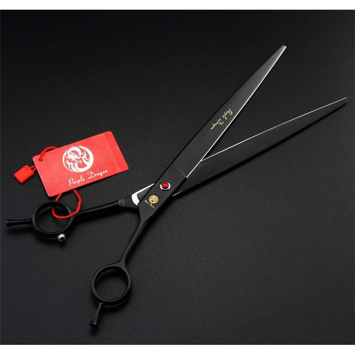 Професійна шерсть для собак Purple Dragon 9.1 дюйма з двома хвостами, для лівш та правш (чорний)