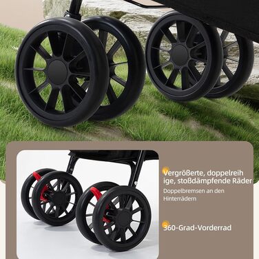 Візок для собак Homewell 2в1: Buggy з платформою та переносна сумка, чорний (67x50x95 см)