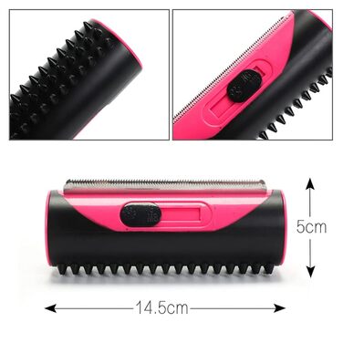 Щітка для котів та собак, самоочисна, для довгої та короткої шерсті, для догляду за тваринами, видаляє підшерсток, випадаючу шерсть та бруд (рожева)