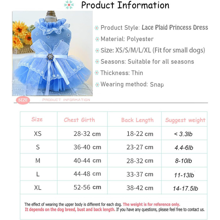 Сукня для собак - сукня-тьюль для маленьких собак та котів, розмір L, кольоро апельсиновий