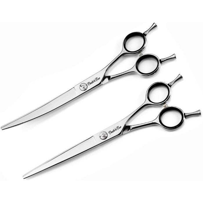 Набір професійних ножиць для грумінгу тварин 7.0 дюймів, набір ножиць для грумінгу домашніх тварин з нержавіючої сталі, для салонів та грумерів