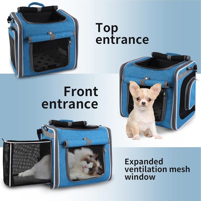 Корзина для собак на велосипед | Транспортна корзина для домашніх тварин | Дихаючий рюкзак-переноска з регулюванням для прогулянок, подорожей, кемпінгу та велопоходів