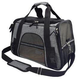 Складана переноска для собак та котів PJDDP, чорна. З плечовим ременем та м'якою підстилкою