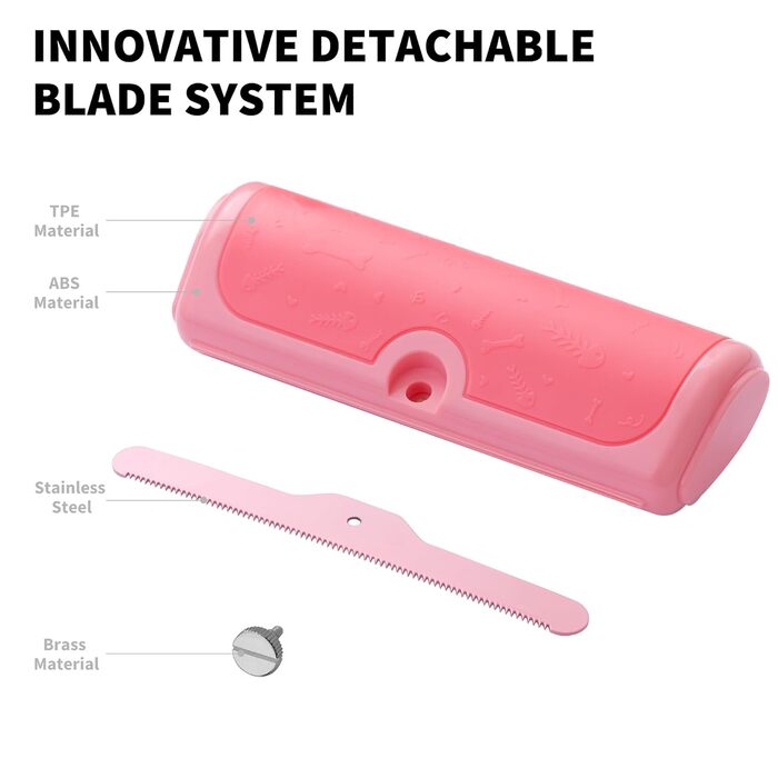 Щітка для собак та котів - двоколірна синьо-жовта, видаляє відмерле волосся та підшерсток, для собак та котів