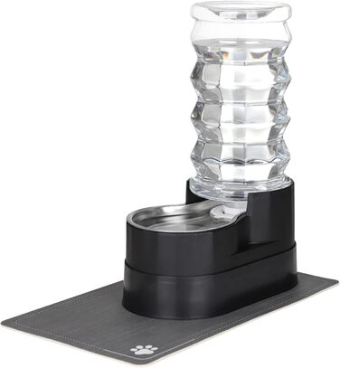 Автоматичний поїльник для тварин Sfozstra, нержавіюча сталь, 8L, з вологостійким підкладкою та піднятим краєм (для котів та собак)