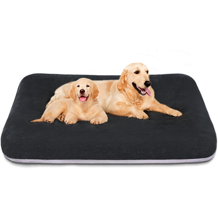 Ортопедичне ліжко для собак Magic Dog Superweiches XL, 119x79 см, темно-сірий, знімний та миючий чохол
