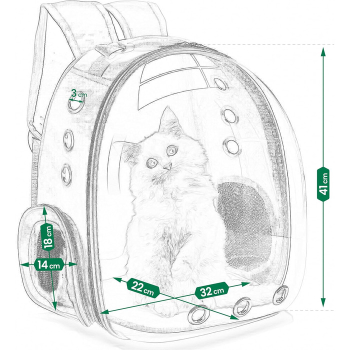 Транспортна сумка для собак та котів JUMI - переноска для котів та собак, рюкзак для собак, аксесуари для котів, туристична сумка, переноска з регульованим ременем, сітка для вентиляції (чорний)