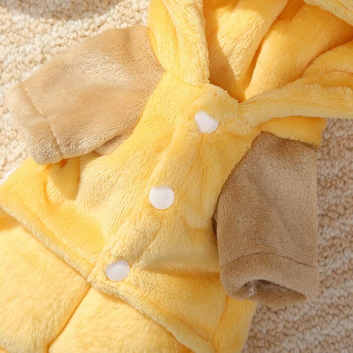 Жовтий светр для собак з флісу, розмір M: для малих, середніх та великих порід, для дому, прогулянок та подорожей