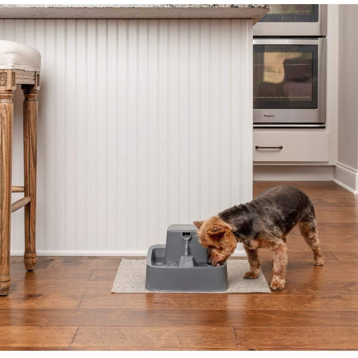 Автоматична поїлка PetSafe Drinkwell 1,8 л для котів і малих собак, сіра + фільтри з активованим вугіллям для 1,8/3,7/7,5 л, 4 шт.