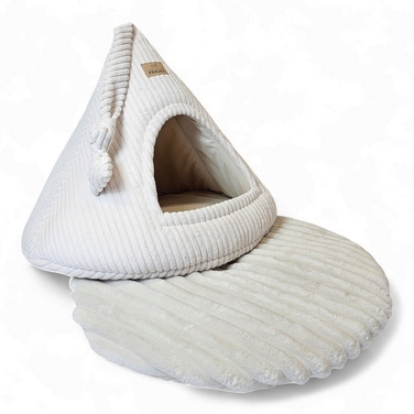 Будиночок-лежак для котів RATTLE CAT CAP з іграшкою, до 8 кг, 50 см, різні кольори
